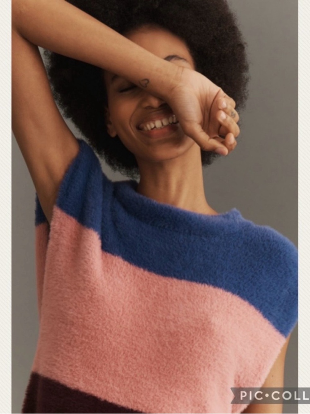 Anthropologie Maeve Colorblock Eyelash Sweater Vest - Picture 4 of 8